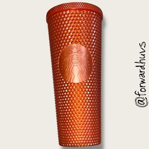 Starbucks Orange Studded Venti Tumbler – 24oz Cold Cup | Replacement Straw - Picture 3 of 9